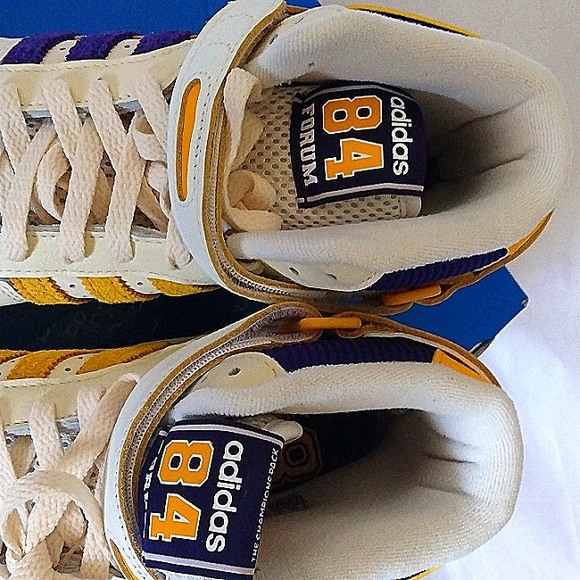 ADIDAS FORUM 84 High Top BASKETBALL SHOES GX9054 Sz 7 NWT Ivory Color Lets play! - Picture 12 of 17